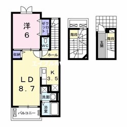 リバーサイド２の物件間取画像